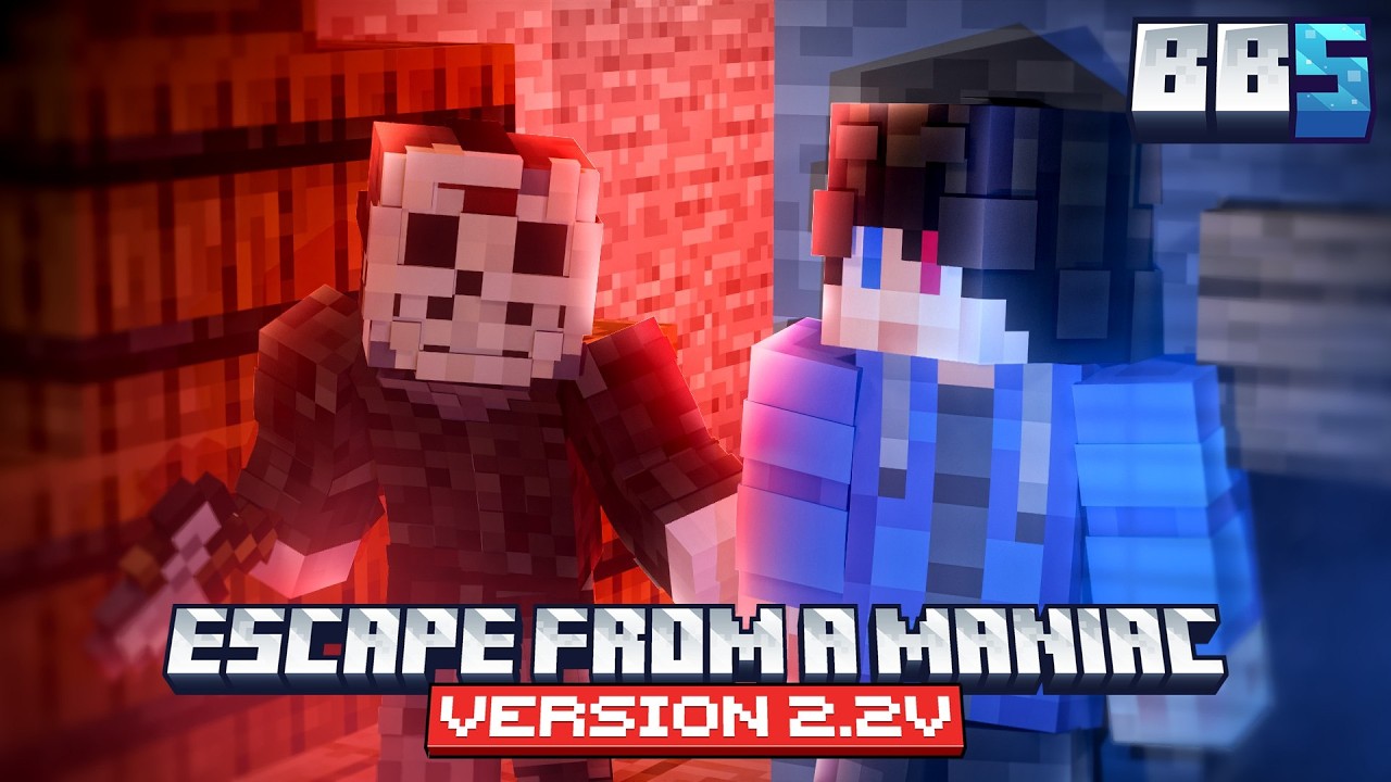 Escape from a maniac 2.2v | РЕМЕЙК ТРЕЙЛЕРА | МАЙНКРАФТ РЕЖИМ | By BlueBerriesStudio