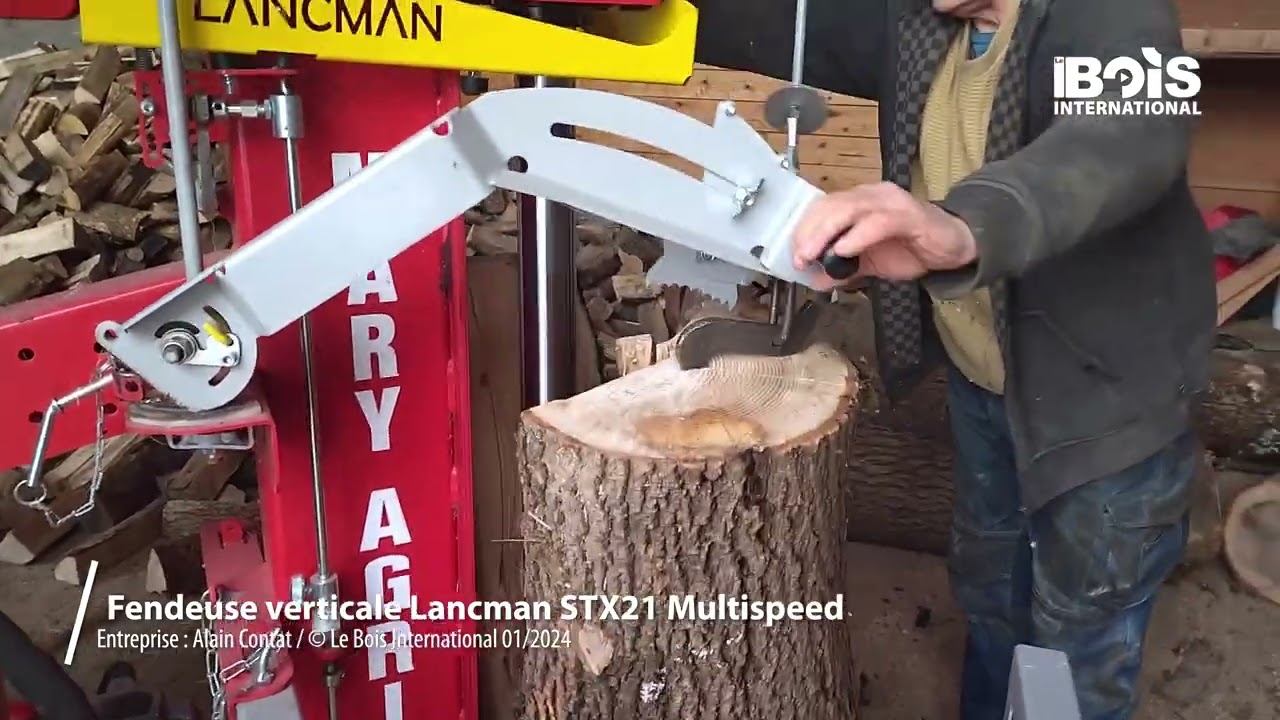 Fendeuse verticale Lancman STX21 Multispeed pour limiter la fatigue et favoriser la sécurité