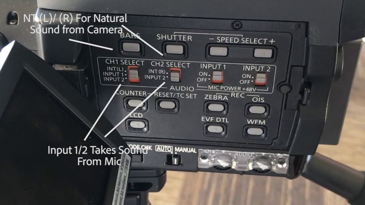 Setting up the P2 Panasonic Camera: Audio