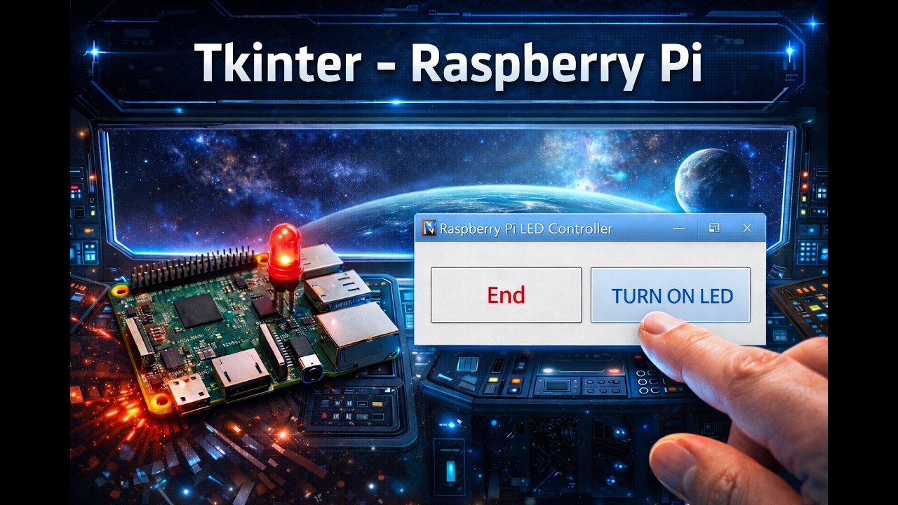 Raspberry Pi LED per Button steuern – Python Tkinter Tutorial