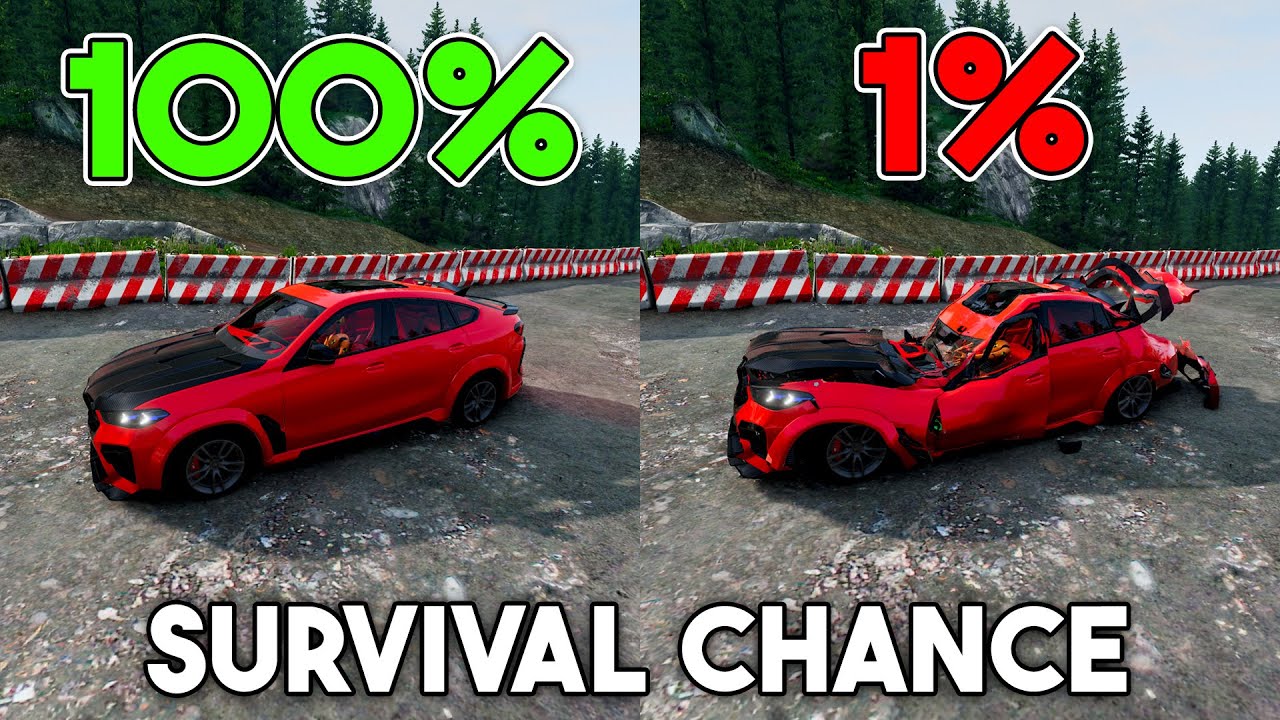 Realistic Survival Chance Crashes #60 (With Dummies) | BeamNG.Drive