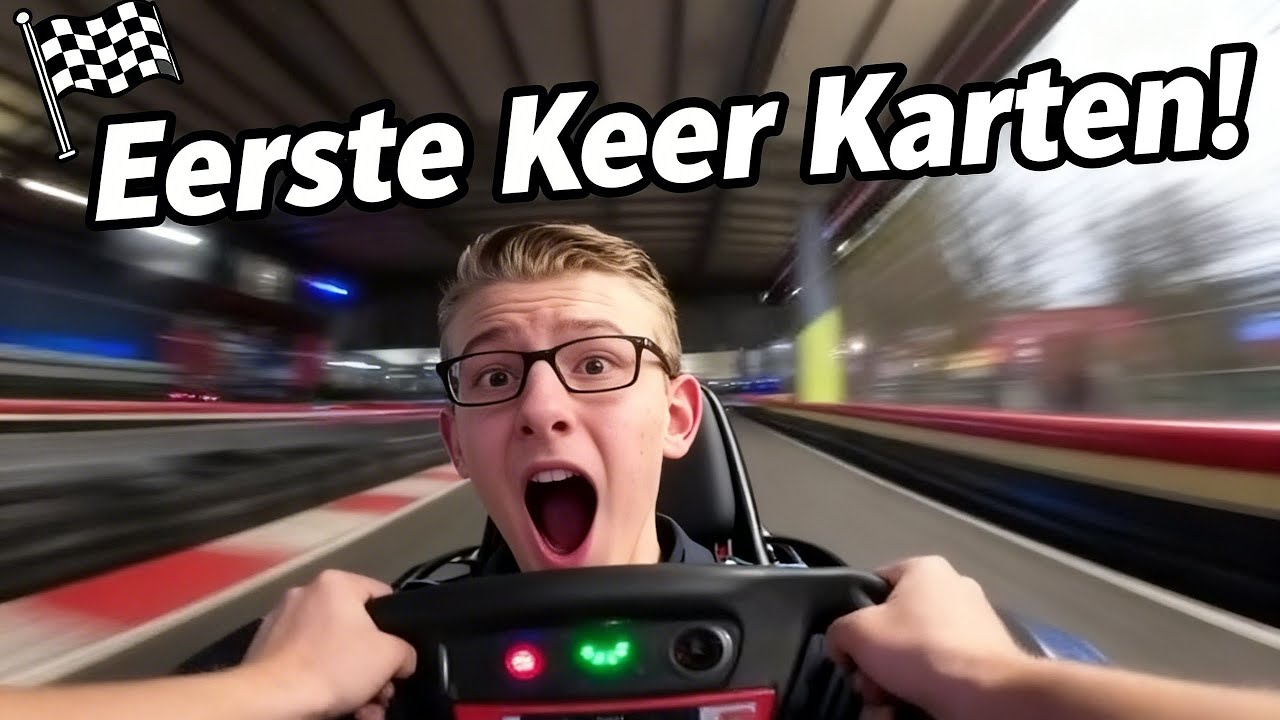 Voor de eerste keer karten 🏎️ vlog #1
