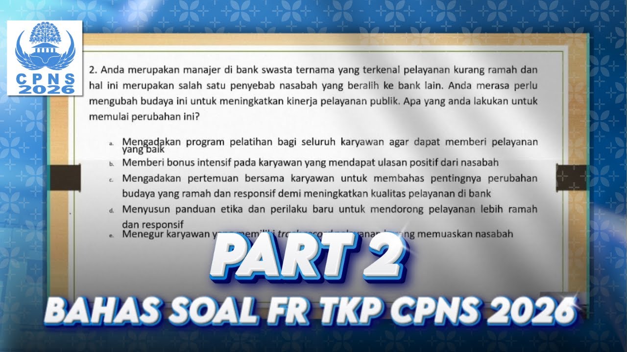 BAHAS FR TKP CPNS 2026 | latihan wajib sebelum tes SKD CPNS 2026