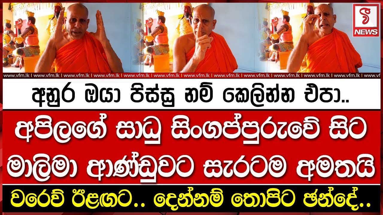 අනුර ඔයා පිස්සු නම් කෙලින්න එපා..