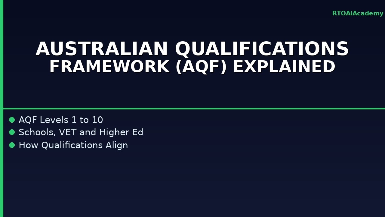 Объяснение Австралийской системы квалификаций (AQF).