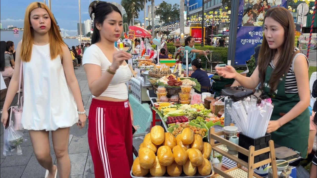 Amazing CAMBODIAN Street Food 2025 - Hidden Riverside Food Market Tour Collection, Phnom Penh City
