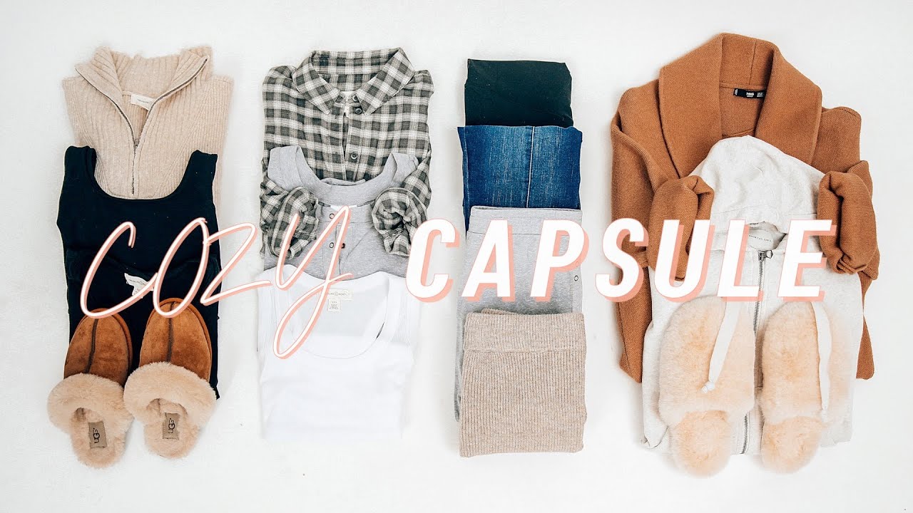 12 pieces, 90 outfits COZY AT HOME Capsule Wardrobe | CASUAL comfy basic outfits 2020 | Miss Louie