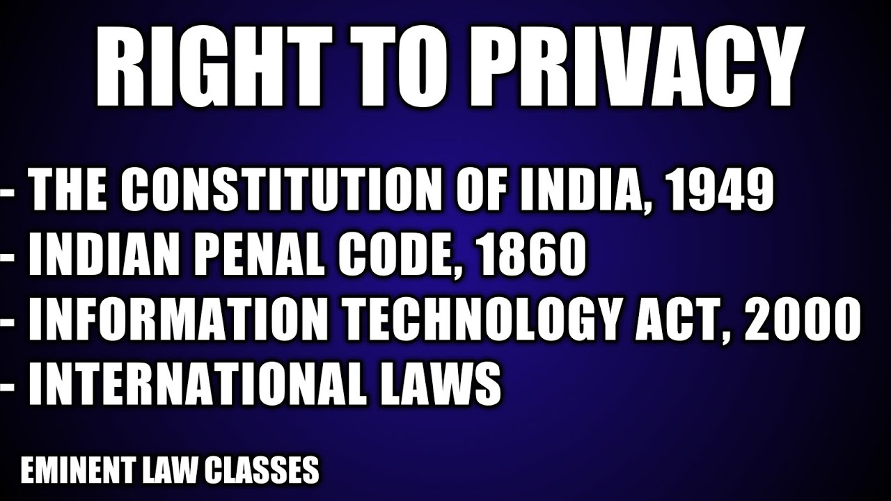 Right to privacy | Constitution | IT act | IPC