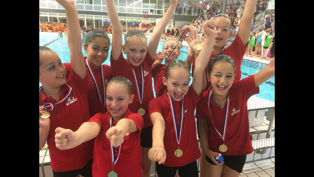 Synchroonzwemmen: Goud voor categorie Zonder Balletbeendiploma juni 2018