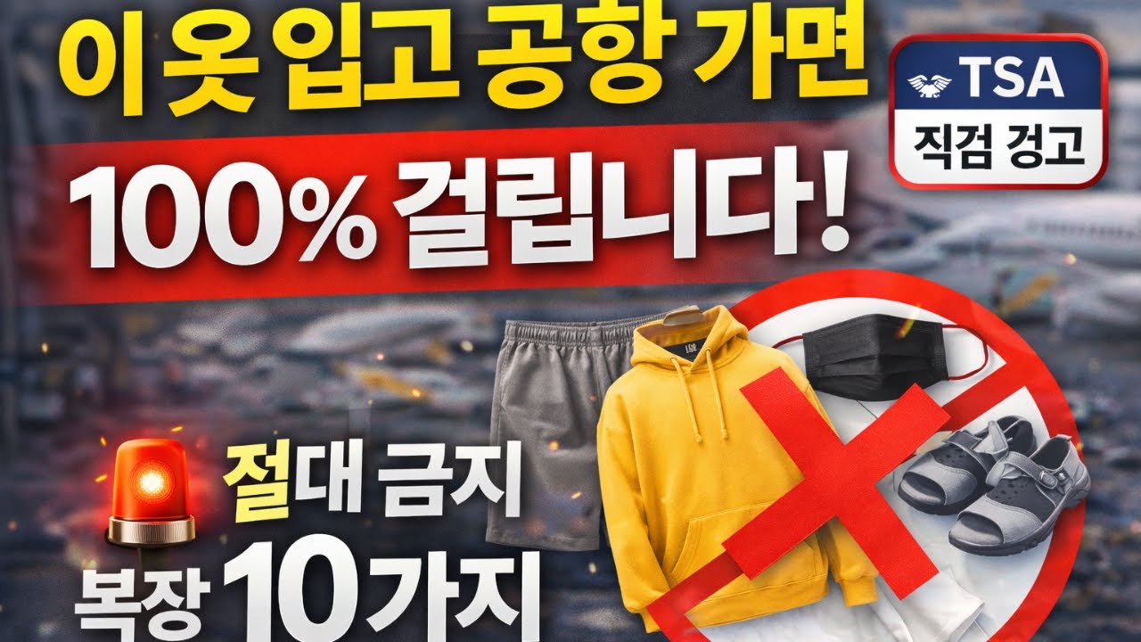 🔥 이 옷 입고 공항 가면 바로 걸립니다!TSA가 직접 경고한 절대 금지 복장 10가지 🔥