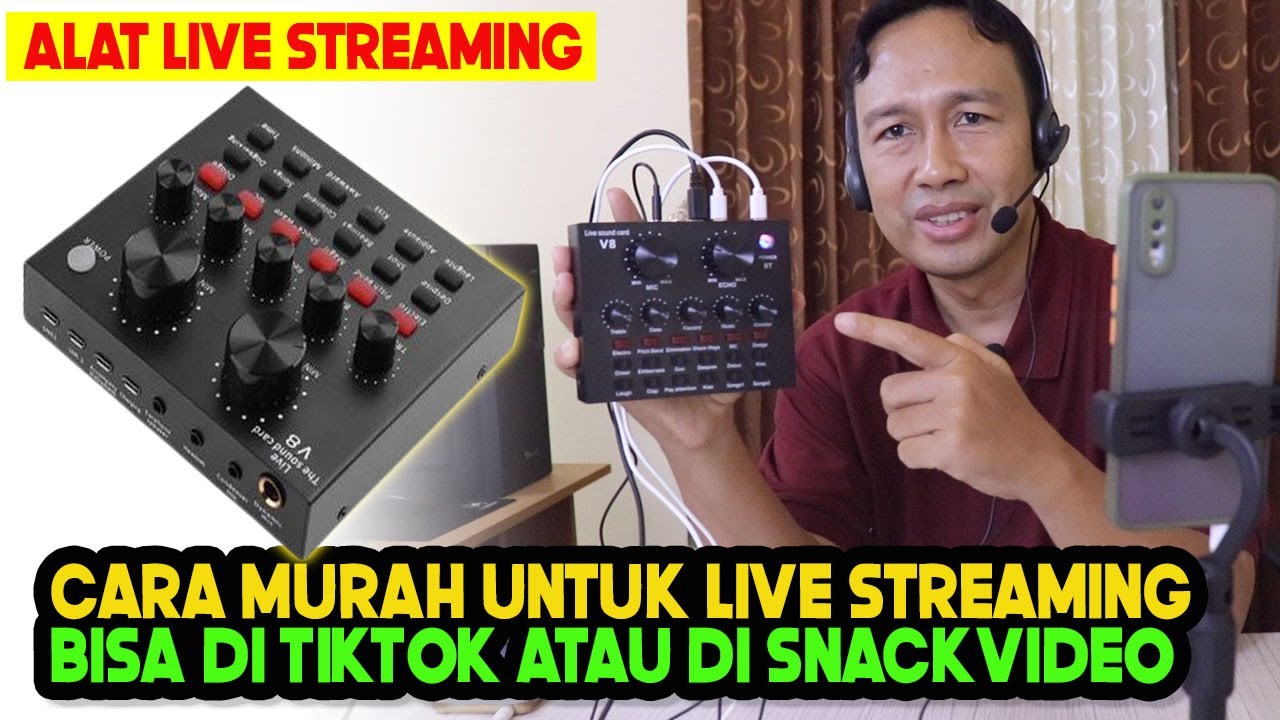 How to Live Stream Using a V8 SoundCard, suitable for TikTok and SnackVideo