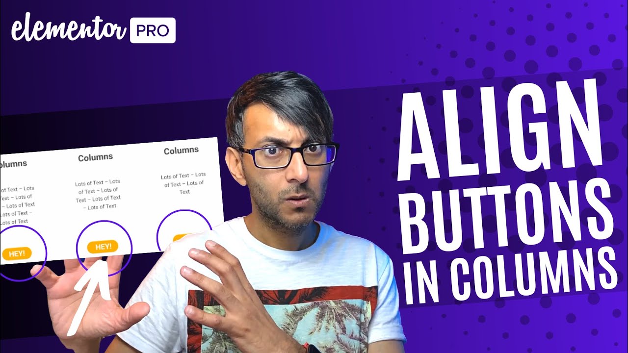 Align Buttons in Columns - Elementor Wordpress Tutorial