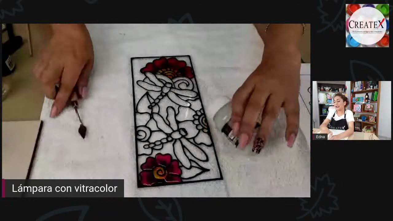 LIVE- Lámpara con vitrales de luciérnagas