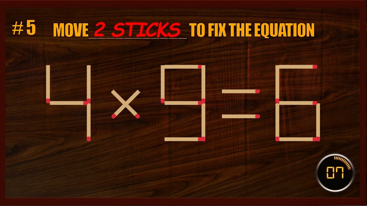 Matchstick Puzzle | Matchstick Logic Puzzles | Matchstick Tricks#BrainGames #MatchstickChallenge