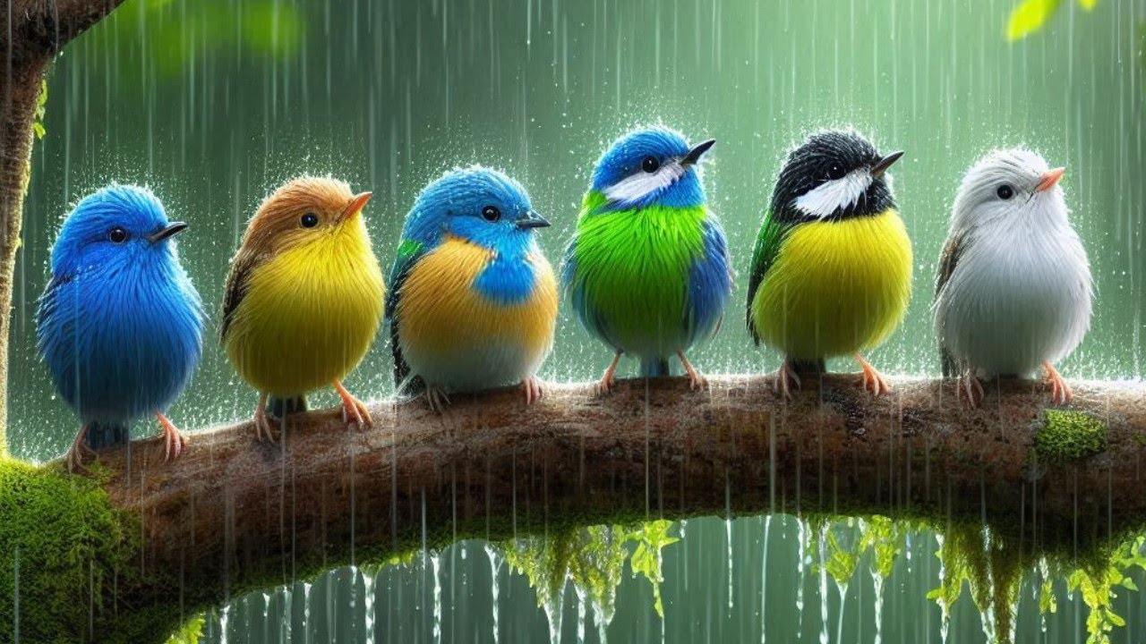 Gentle Piano Melodies + Birds in a Tranquil Forest Landscape, Stress Relief & Mind Relaxation Music