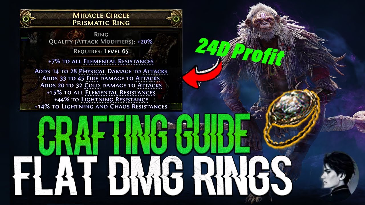 How To Spend 1 DIVINE To Make INSANE Flat Damage Rings - Abyss Crafting Guide - Path of Exile 2