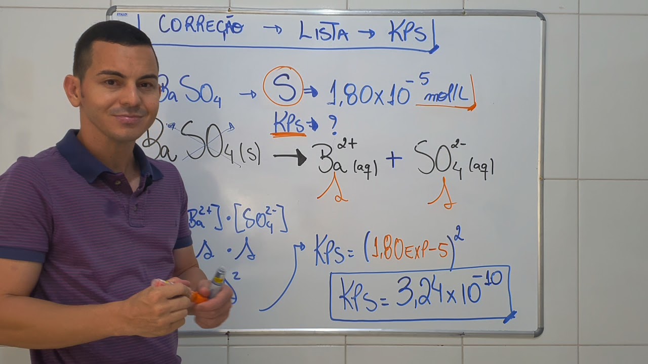 KPS - Produto de Solubilidade - Correção - Nº 1 - QUÍMICA ANALÍTICA