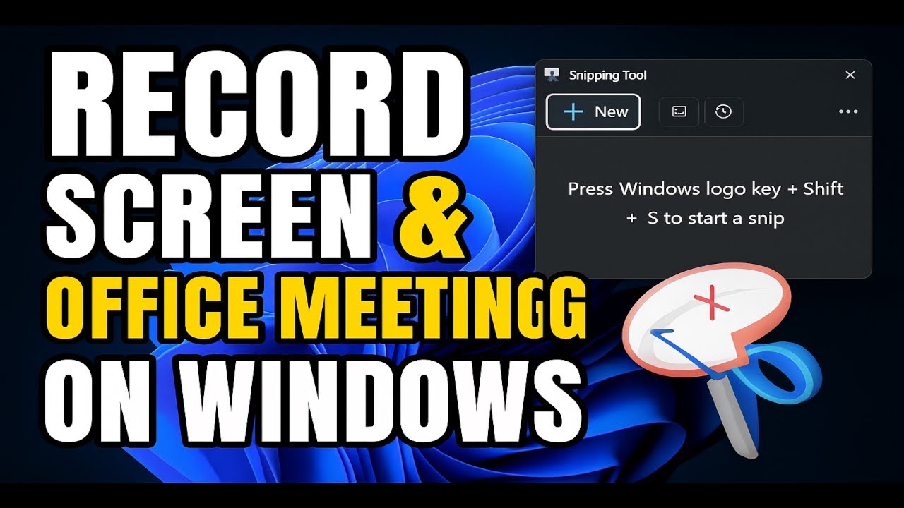 How to Record Screen & Office Meetings in Windows Using Snipping Tool | Easy Tutorial