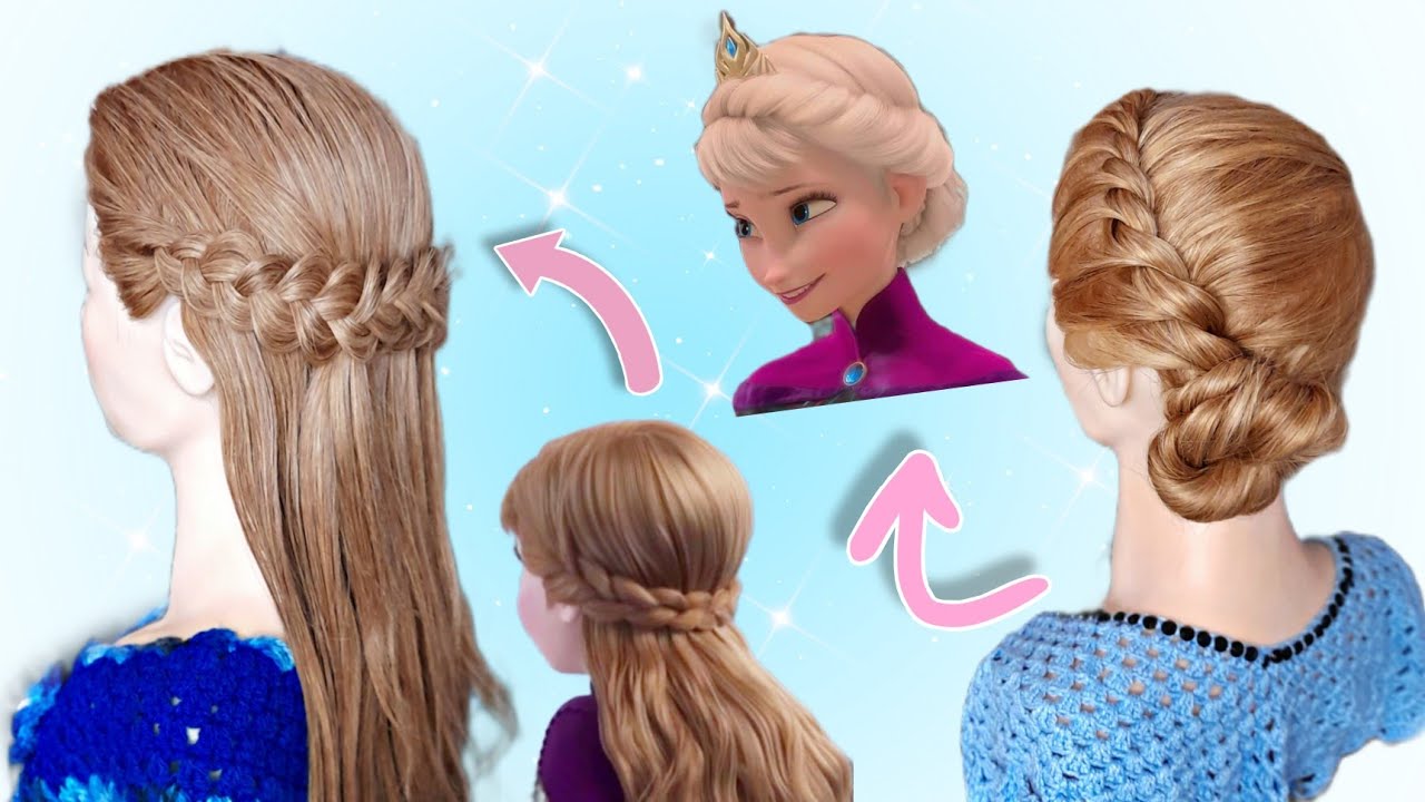 Increibles peinados para niñas inspirados en la película Frozen 🥰💫