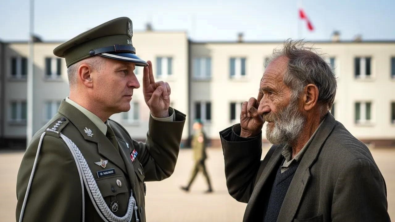 Wartownicy zatrzymali go przy bramie bazy, myśląc, że to weteran — wyszła gdy generał zasalutował
