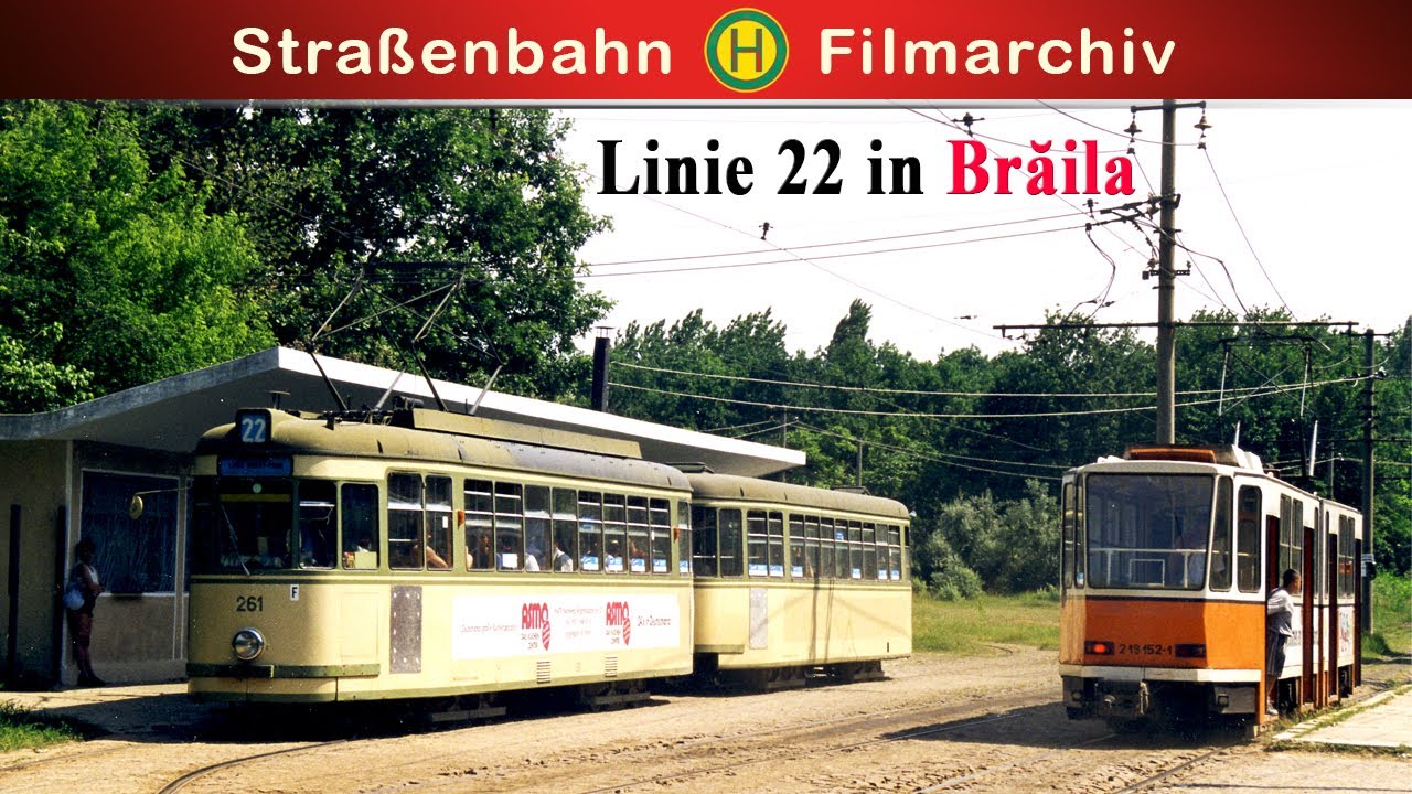 Linie 22 in Brăila-Nürnberger Straßenbahn in Rumänien || Historische Originalaufnahmen | Doku