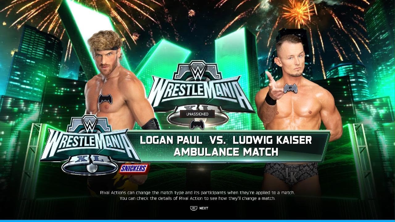 Logan Paul VS Ludwig Kaiser WM XL (WWE2K25 Week 44 Universe Mode)