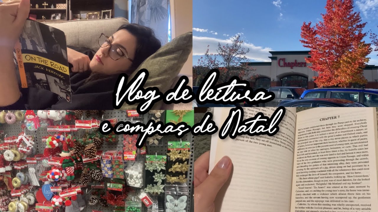 Vlog 📚 lendo Jane Austen e Jack Kerouac + compras de Natal🎄