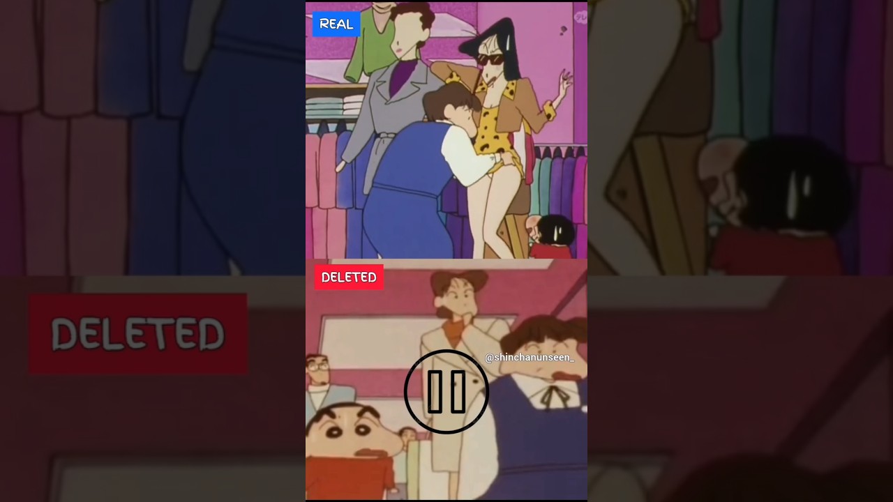 Shinchan Deleted vs Real Scene 🤣🤣