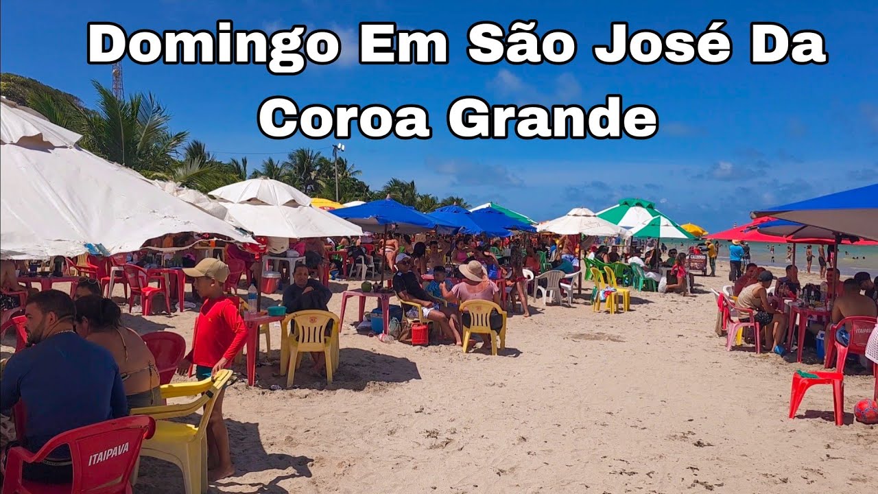 S&atilde;o Jos&eacute; Da Coroa Grande Pernambuco Muita Gente Na Praia Hoje Domingo  Movimentado