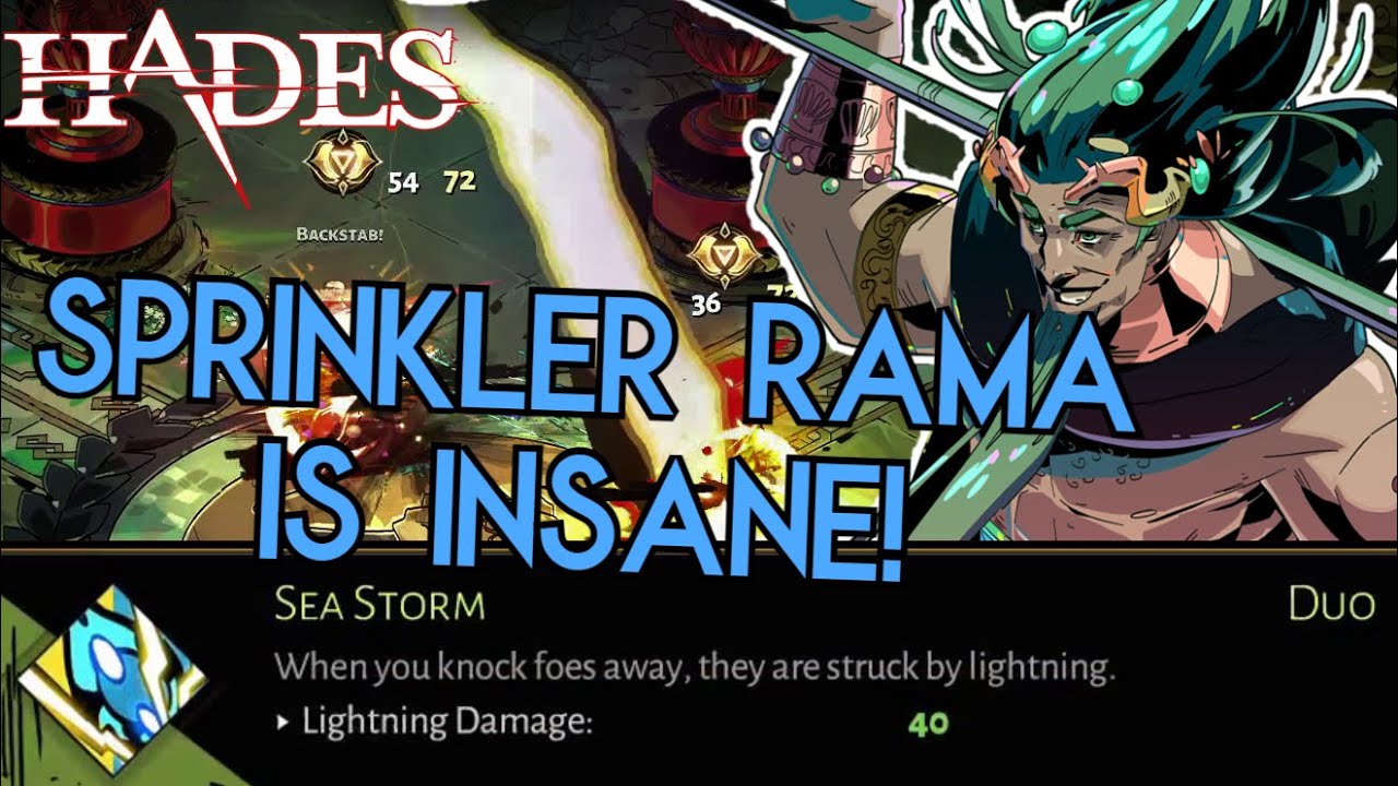 💦 Sprinkler Rama CRUSHES everything! Spamming Special with Sea Storm | Hades