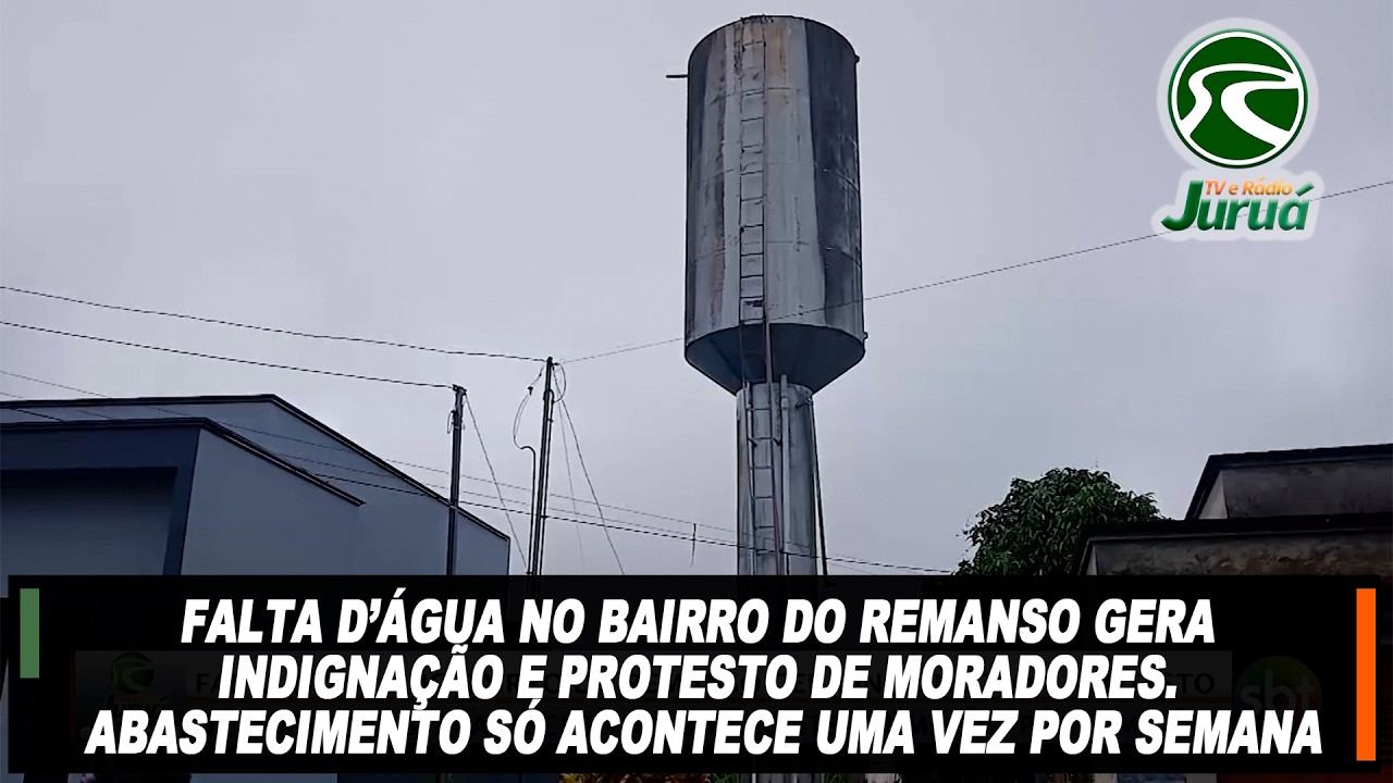Falta d’água no bairro do Remanso gera indignação e protesto de moradores.