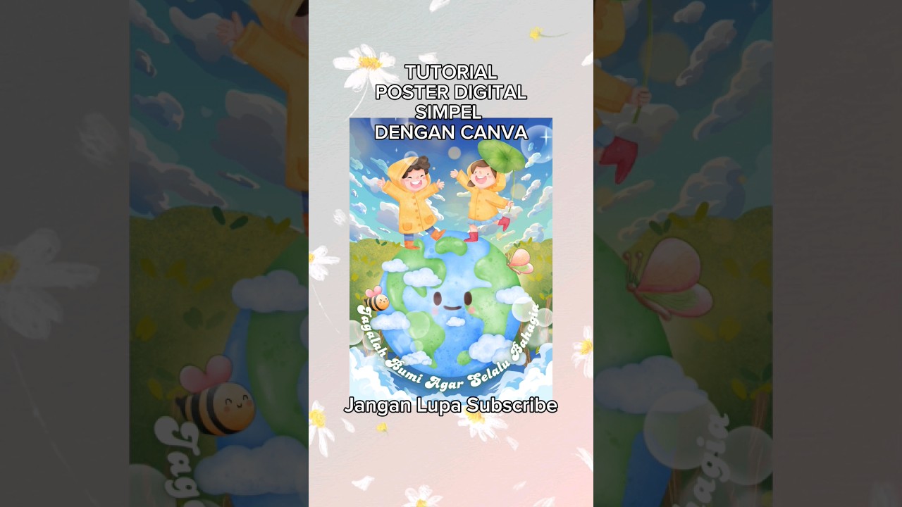 TUTORIAL POSTER DIGITAL TEMA LINGKUNGAN SAYANGI BUMI KITA (CANVA)‼️‼️ #poster #canva #posterdesigns