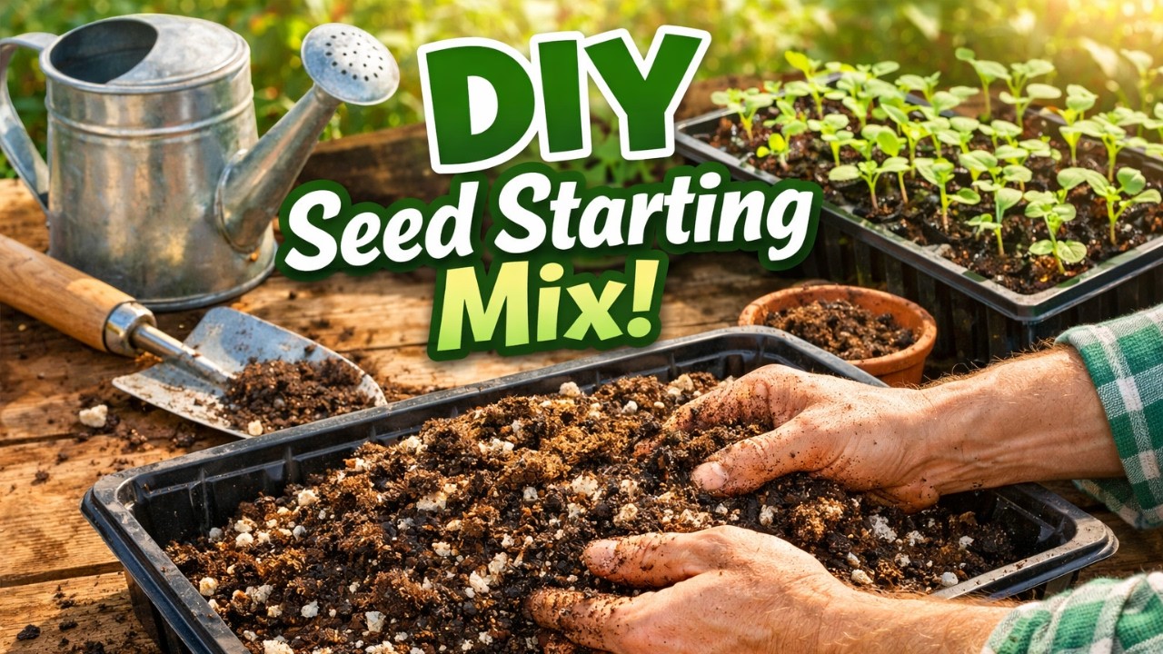 The Secret to Strong Seedlings 🌱 (DIY Seed Starting Mix Recipe)