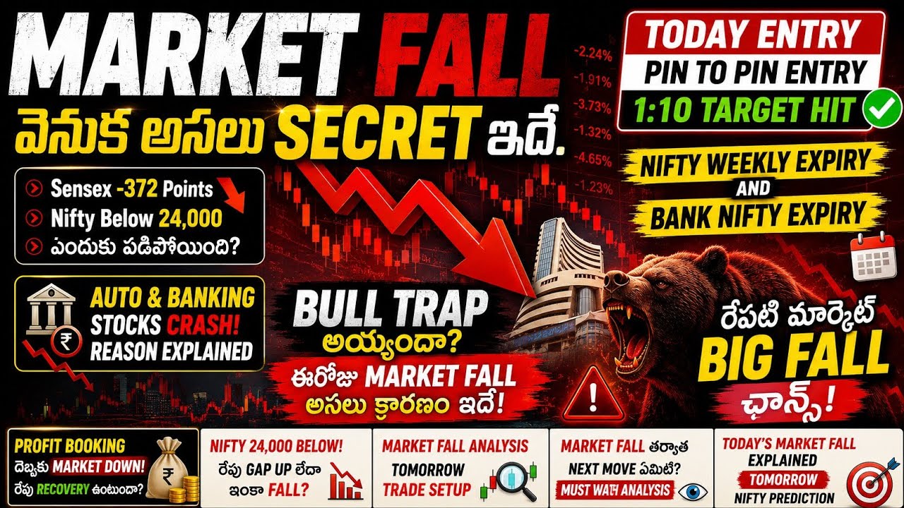 Monday  BIG MOVE🔥 Market Crash లేదా Rally? Tomorrow NIFTY BIG BREAKOUT  &lrm;⁨@mana-trading-9⁩&nbsp; #trading