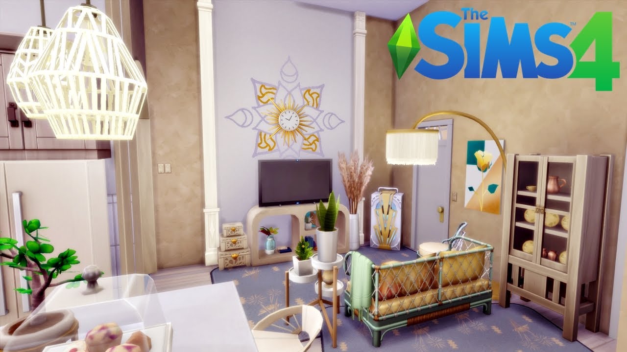 Boho Apartment for Single Mom | 2B Jasmine Suites | The Sims 4 Stop Motion speed build | NoCC