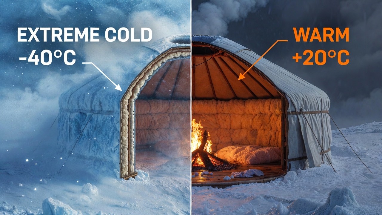 The -50°C Tent. Why The Mongol 'Yurt' Beats Modern Houses.