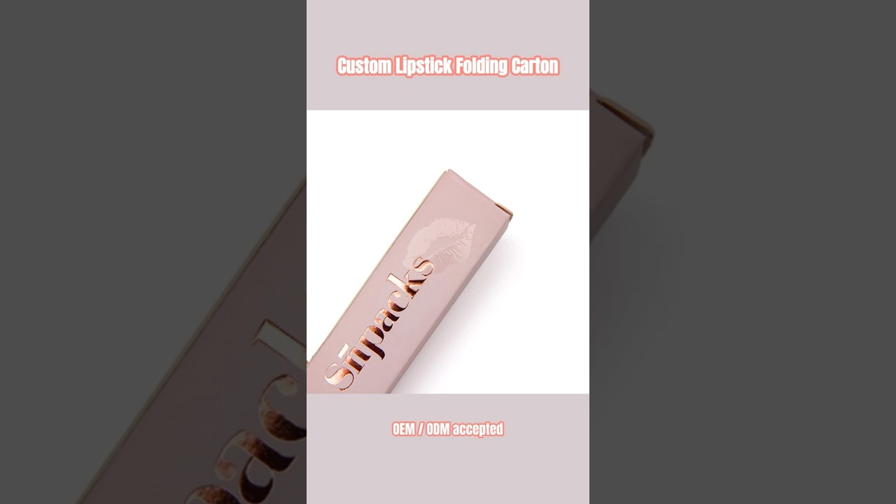 Custom Printed Lipstick Folding Carton Boxes  #custompackaging #lipstickbox