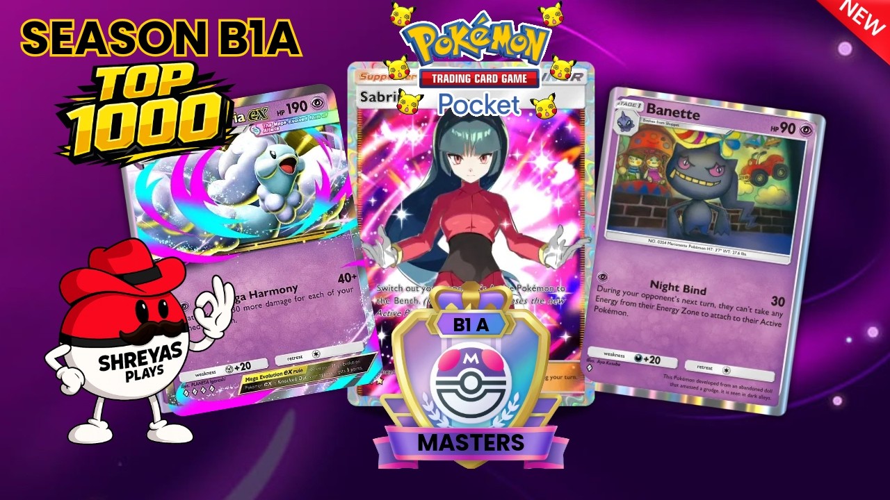 Используйте эту колоду с Банеттом и Мега Альтарией в Pokemon Pocket, чтобы легко попасть в топ-10...