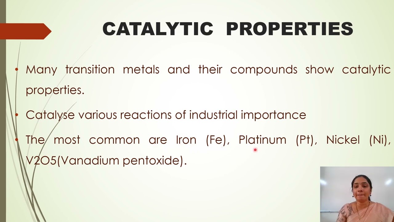 COLOUR AND CATALYTIC PROPERTIES