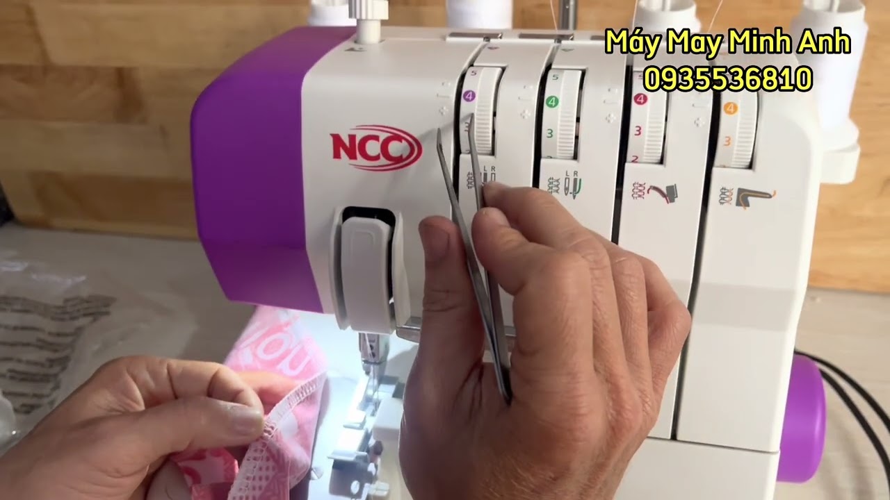 Vắt sổ NCC, hướng dẫn sử dụng, chập 4 chỉ, vắt sổ 3 chỉ, cuốn biên (se bèo)