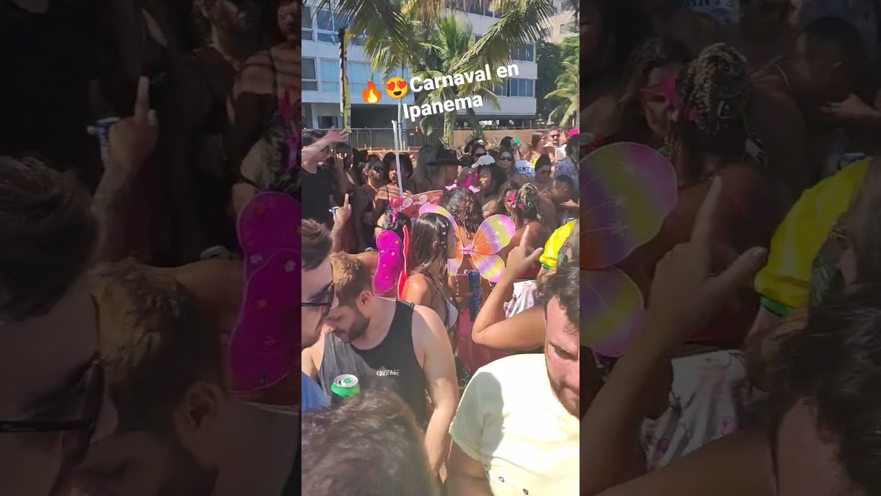 🔥 Carnaval en Ipanema #beach #blocos #party #brasil