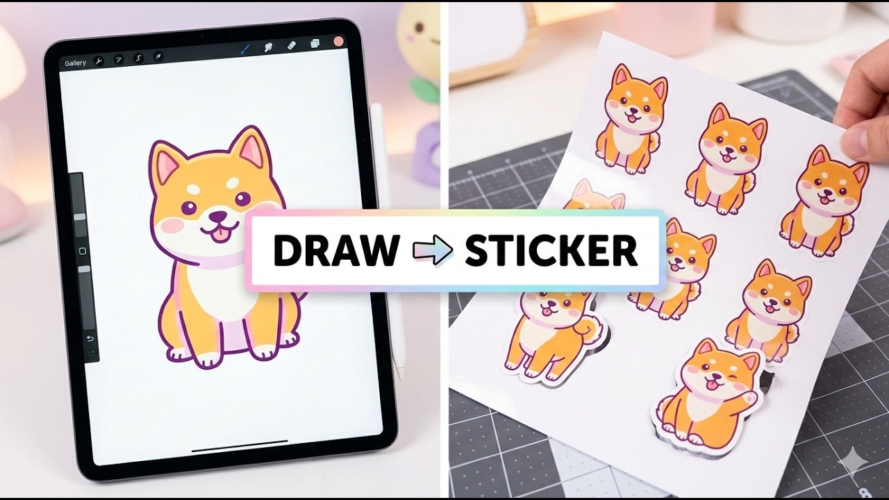 How to Make Professional Stickers at Home (Cricut vs. Hand-cut)Stickers making.