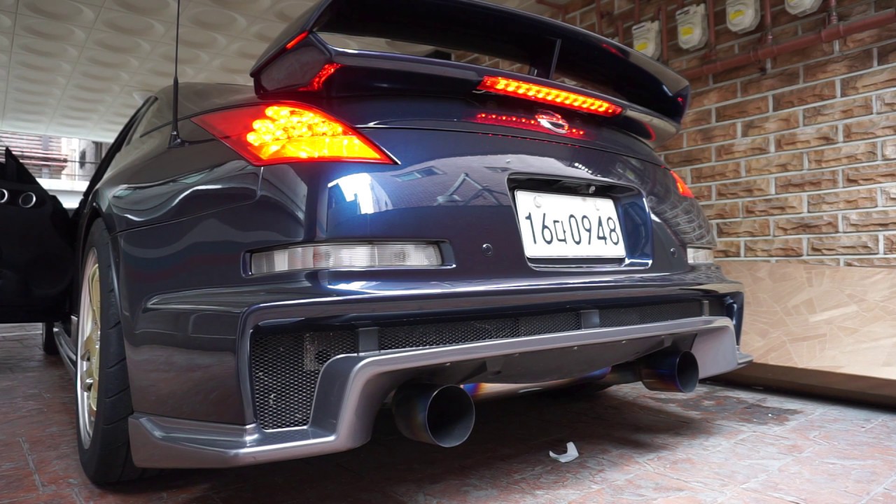 Z33 nismo 350z Powerhouse AMUSE R1 Ti-exhaust Cold start sound