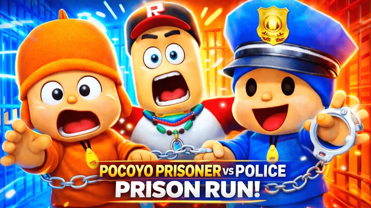 🔥POCOYO PRISONER VS POLICE PRISON RUN! (OBBY) | ROBLOX GAMEPLAY🔥#roblox #obby #scaryobby #jumpscare