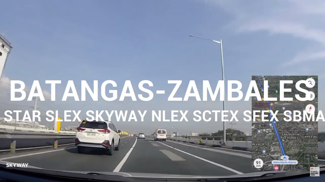 FULL DRIVING FROM LIPA BATANGAS TO SUBIC BAY FREEPORT ZAMBALES  STAR TOLLWAY SLEX SKYWAY NLEX SCTEX