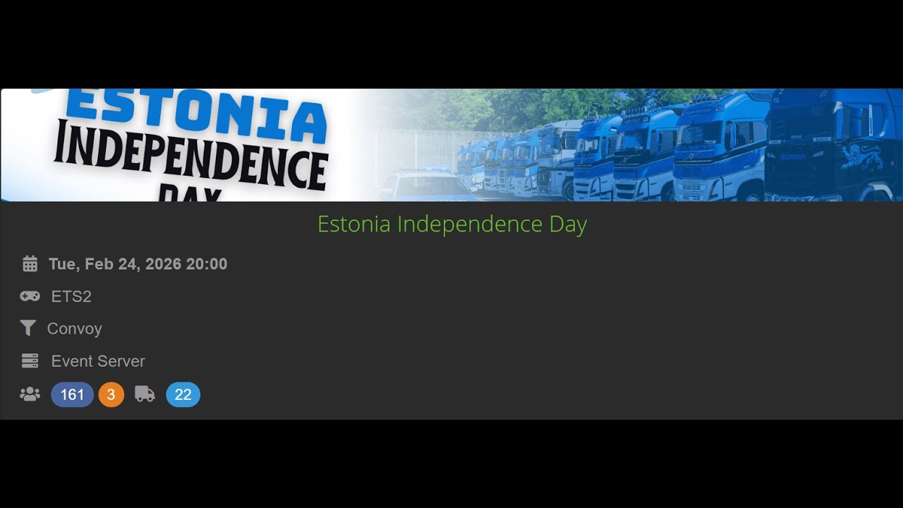 Estonia Independence Day | Euro Truck Simulator 2 (TruckersMP Convoy)