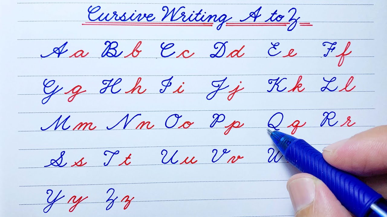 Cursive writing a to z for beginners | Cursive writing abcd | English Cursive handwriting abcd | abc