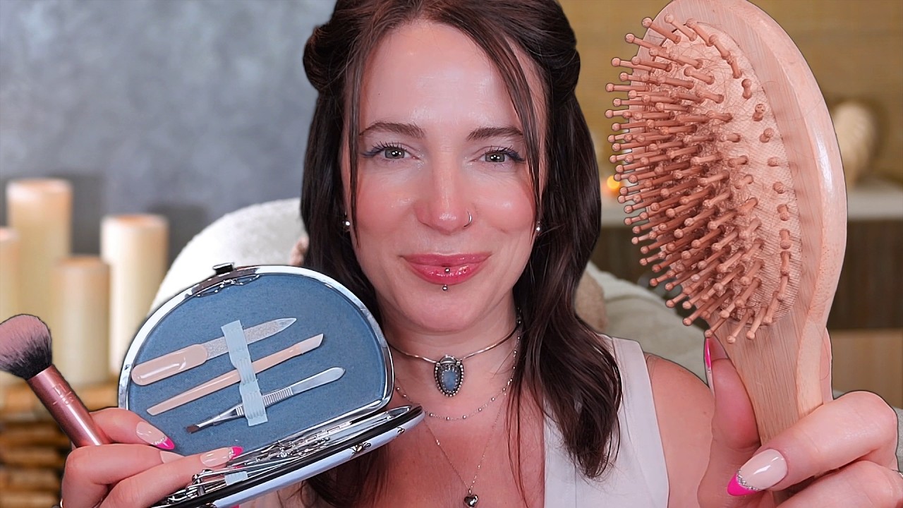 ASMR Ultimate Spa Treatment | Hair, Nails, Makeup & Facial for Mom 💖 Layered