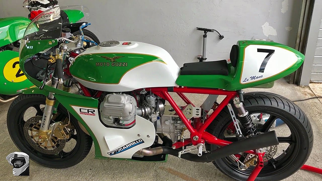 Классический гонщик Moto Guzzi LeMans ... идеальный мотоцикл в идеальных цветах
