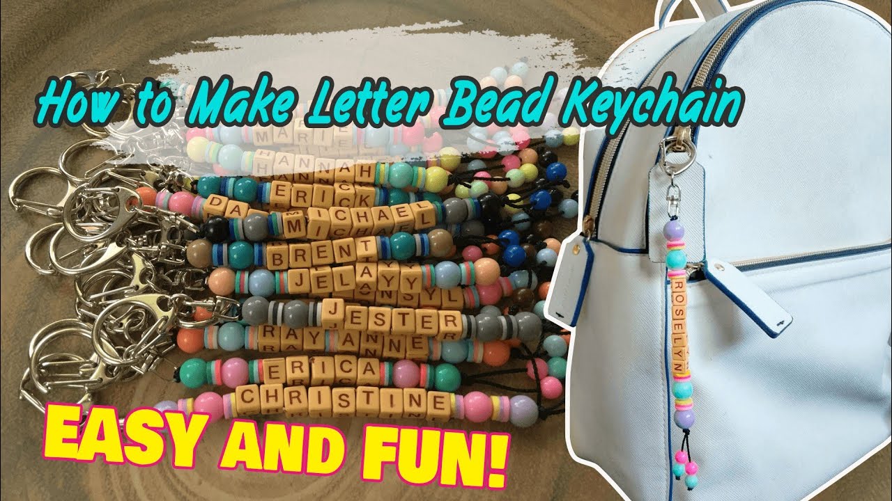 How To Make Letter Bead Keychain | DIY Tutorial | Personalized Name Keychain | Small Business